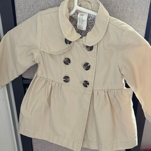 H&M Kids Beige Double-Breasted Pea Coat